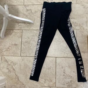 PINK Sequin Zebra Leggings